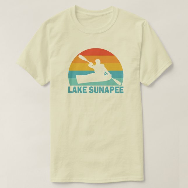 Lake Sunapee New Hampshire Kayak T-Shirt (Design Front)