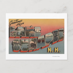 Lake Sunapee, New Hampshire - Large Letter Postcard