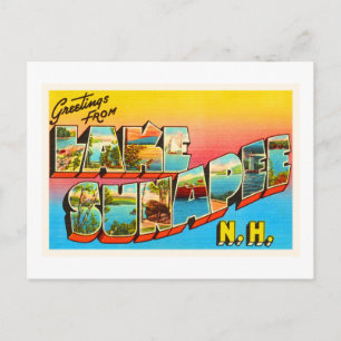 Lake Sunapee New Hampshire NH Old Travel Souvenir Postcard