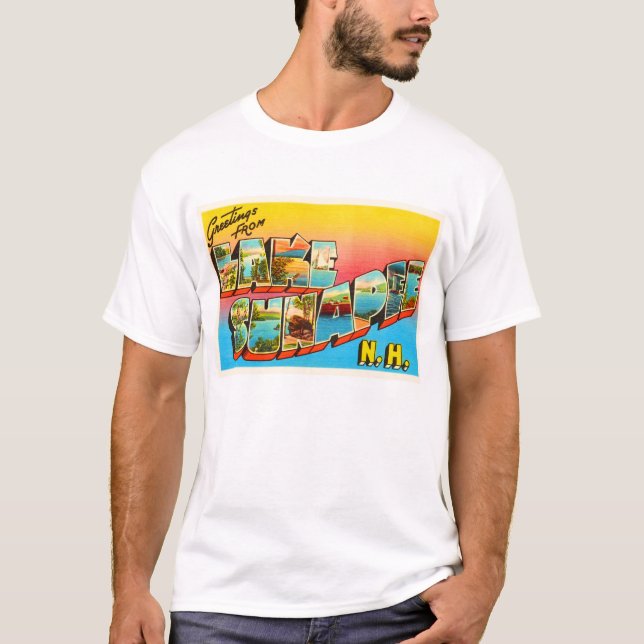 Lake Sunapee New Hampshire NH Old Travel Souvenir T-Shirt (Front)