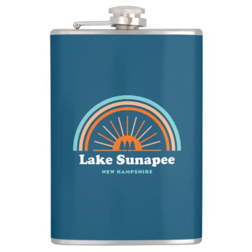 Lake Sunapee New Hampshire Rainbow Flask