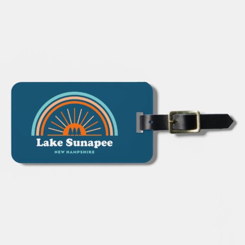 Lake Sunapee New Hampshire Rainbow Luggage Tag