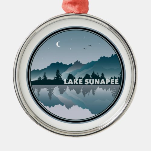 Lake Sunapee New Hampshire Reflection Metal Ornament