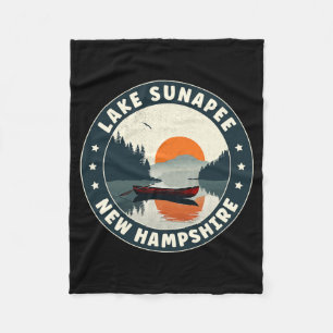 Lake Sunapee New Hampshire Sunset T Shirt Fleece Blanket