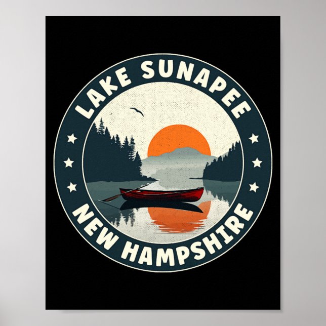 Lake Sunapee New Hampshire Sunset T Shirt  Poster (Front)