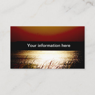 Lake sunset business card