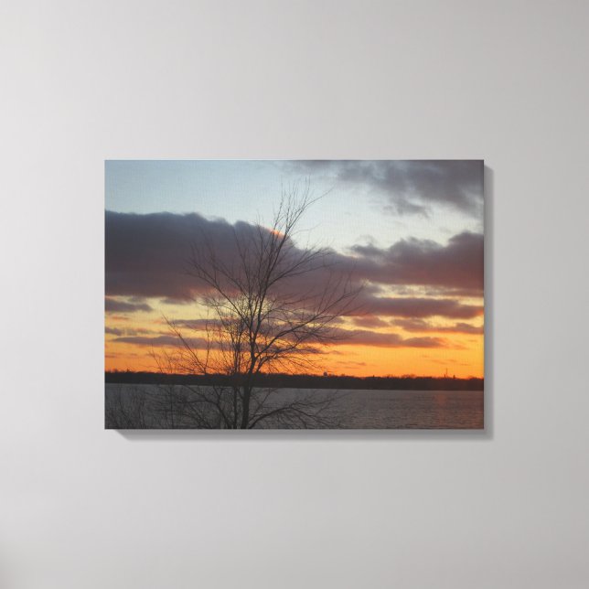 Lake Sunset Canvas - 23.17" x 16.50" Print (Front)