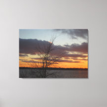 Lake Sunset Canvas Double Panel - 33.70" x 24"