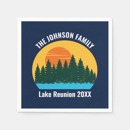 Lake Sunset Family Reunion Cute Custom Party