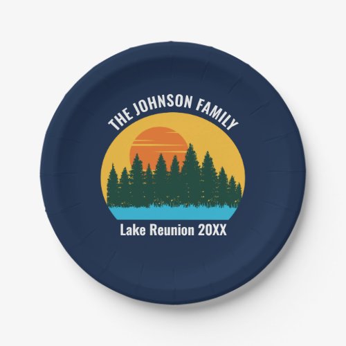 Lake Sunset Family Reunion Cute Custom Party