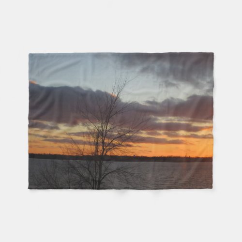 Lake Sunset Fleece Blanket