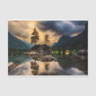 Lake Sunset Mountains 2 Decoupage Tissue Paper