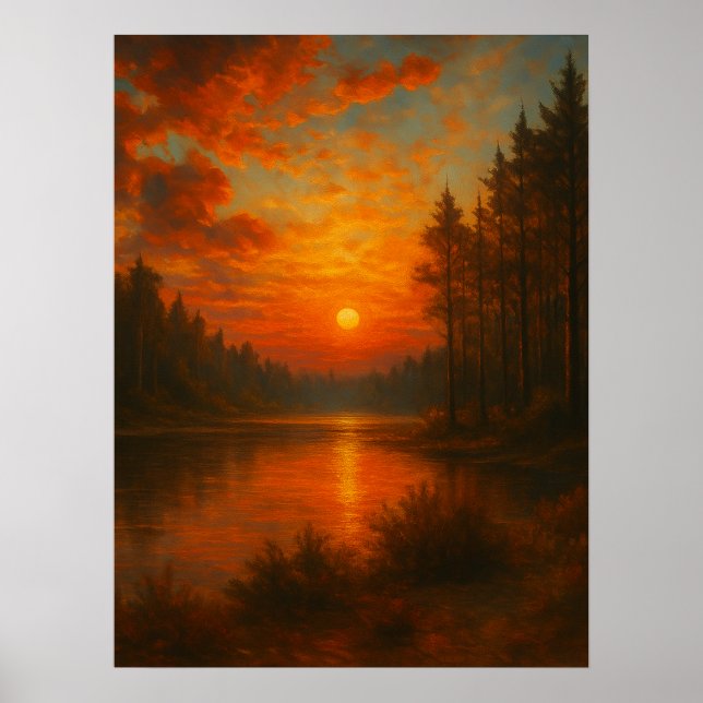 Lake Sunset – Nature Wall Art (Front)