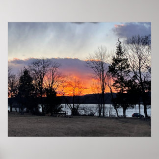 Lake Sunset Photo Poster