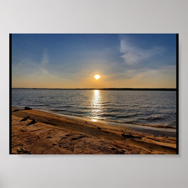 Lake sunset poster (Front)