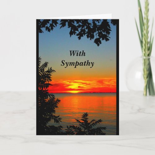 Lake Sunset Sympathy Card