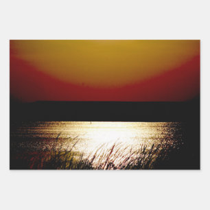 Lake Sunset wrapping paper