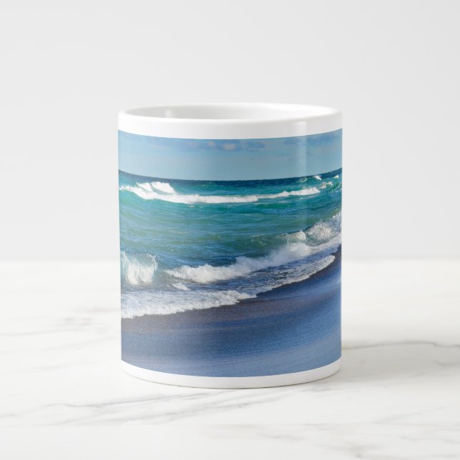 Lake Superior 12 Mile Beach Giant Coffee Mug (Front)