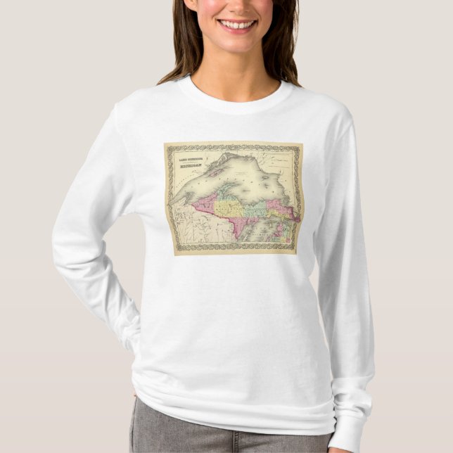 Lake Superior And The Northern Part Of Michigan T-Shirt (Front)