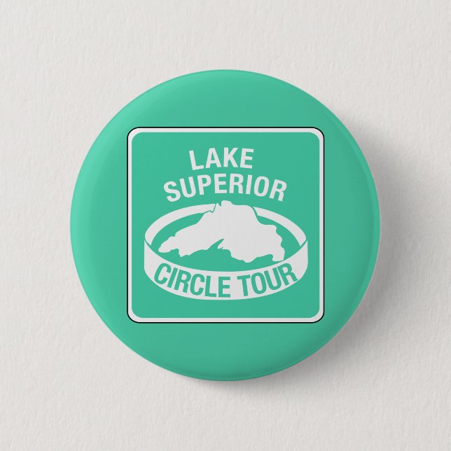 Lake Superior Circle Tour, Traffic Sign, USA Button (Front)