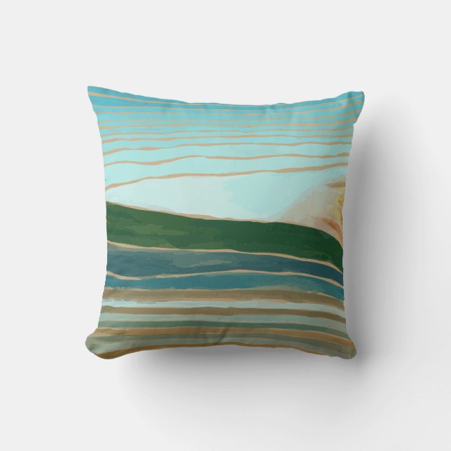 Lake Superior, Cornucopia Throw Pillow (Front)