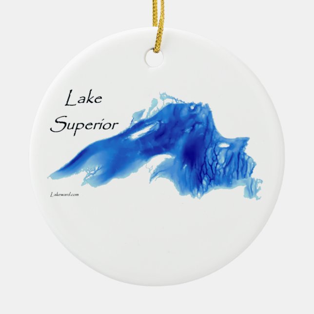 Lake Superior InDepth Ceramic Ornament (Front)