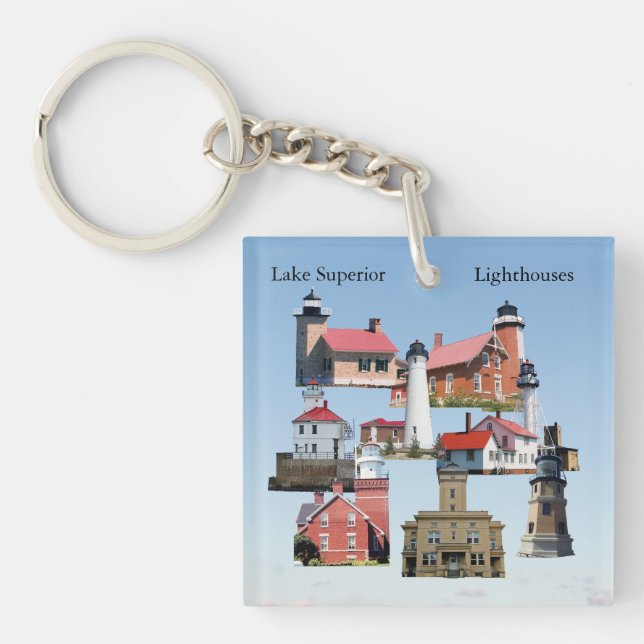 Lake Superior Lighthouses acrylic key chain (Front)
