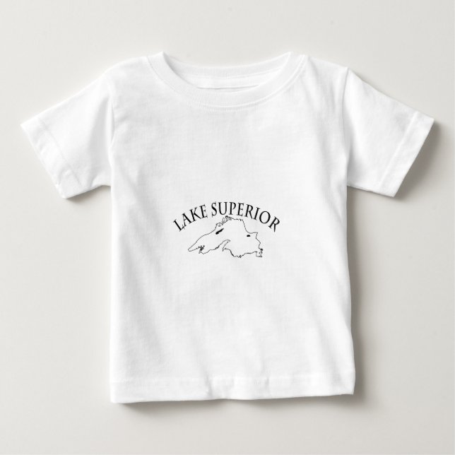 Lake Superior Map Baby T-Shirt (Front)