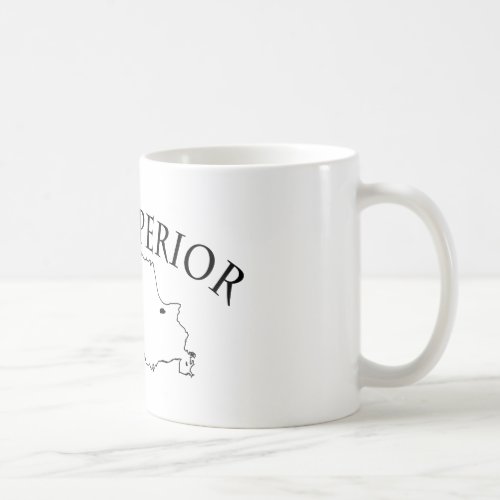 Lake Superior Map Coffee Mug