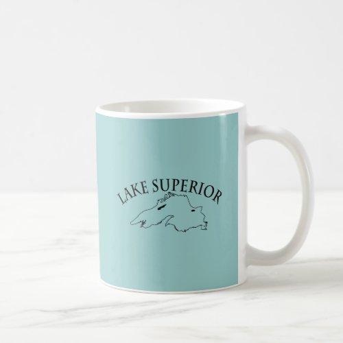 Lake Superior Map Coffee Mug