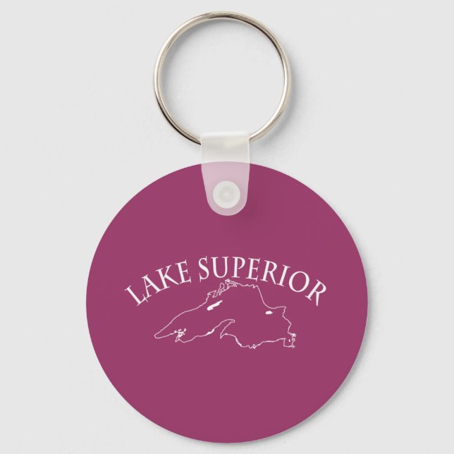 Lake Superior Map Keychain (Front)