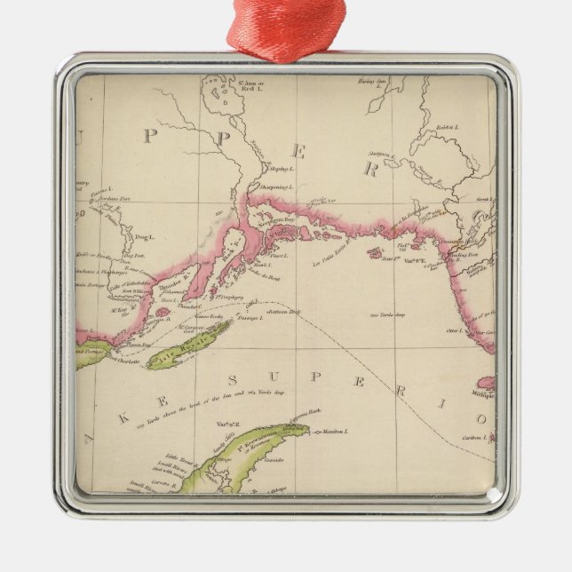 Lake Superior Metal Ornament (Front)