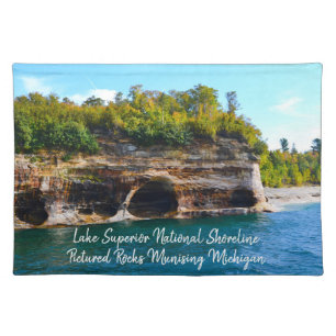 Lake Superior National Shoreline Pictured Rocks Cloth Placemat