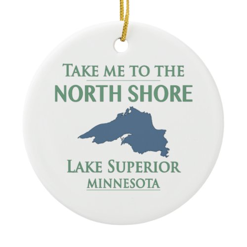 Lake Superior North Shore Ceramic Ornament