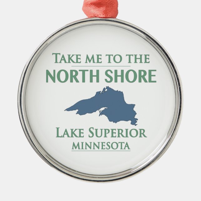 Lake Superior North Shore Metal Ornament (Front)