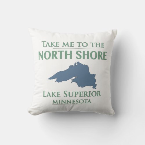 Lake Superior North Shore Throw Pillow