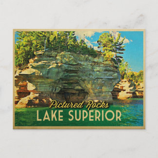 Lake Superior Pictured Rocks Postcard