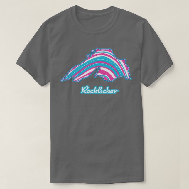 Lake Superior Rockhounding Neon T-Shirt (Design Front)