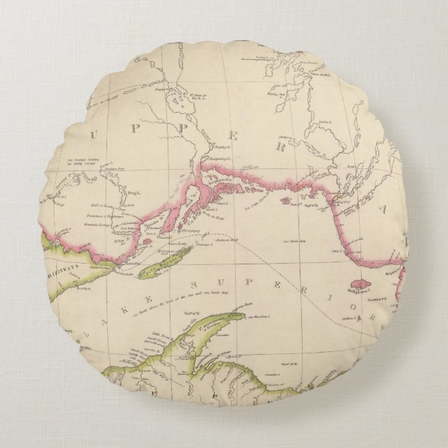 Lake Superior Round Pillow (Front)