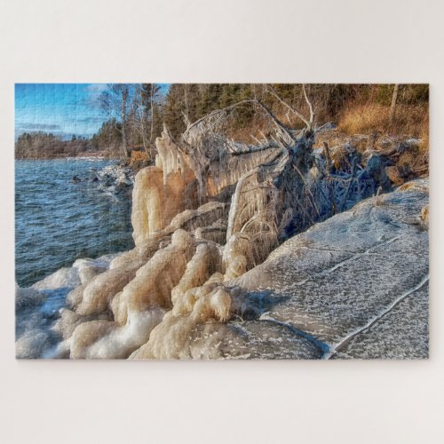 Lake Superior Shore and Icicles Jigsaw Puzzle