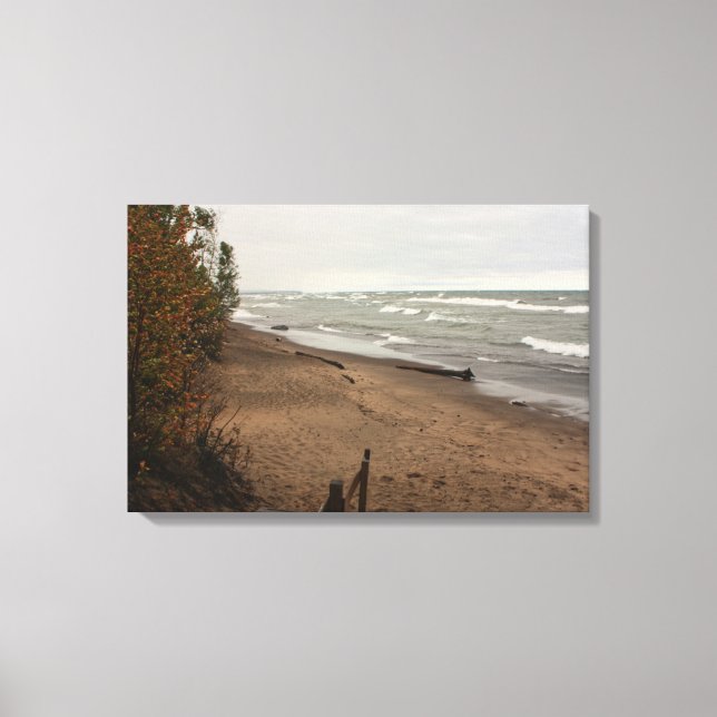 Lake Superior Storm Canvas Print (Front)