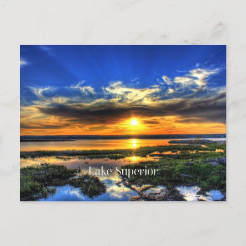 Lake Superior Sunset Postcard