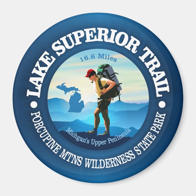 Lake Superior Trail (Hiker C) Magnet (Front)