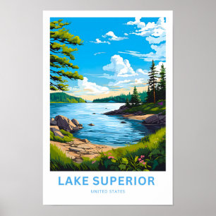 Lake Superior United States Travel Print