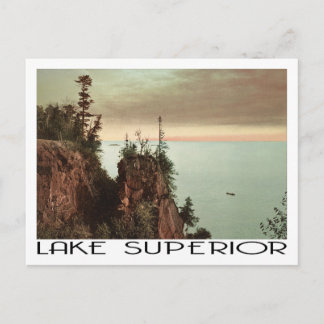 Lake Superior Vintage Travel Style Postcard