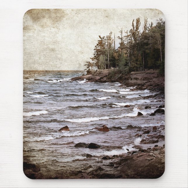 Lake Superior Waves Mouse Pad (Front)