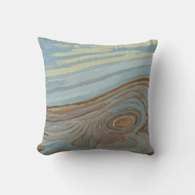 Lake Superior, Wisconsin Point Throw Pillow (Front)
