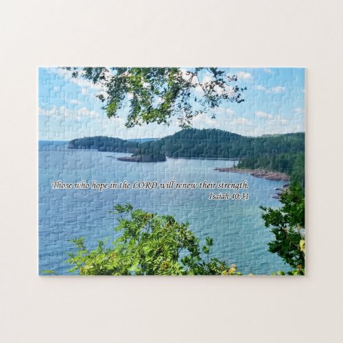 Lake Superior with Scripture Jigsaw Puzzle