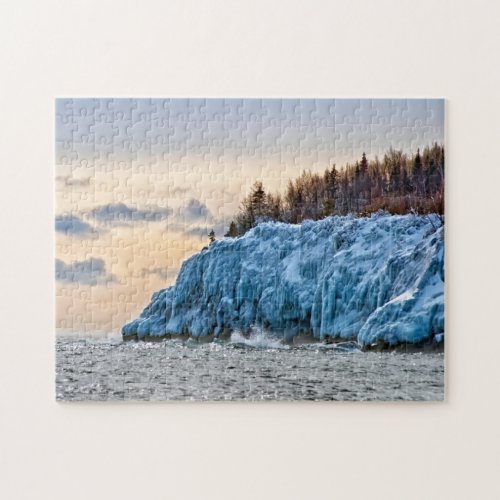 Lake Superiors Frozen Shore Minnesota Jigsaw Puzzle