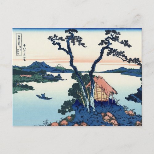 Lake Suwa in Shinano Province Postcard